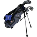 U.S. Kids Golf UL45-u 4 Club Stand Set - Grey/Blue Bag